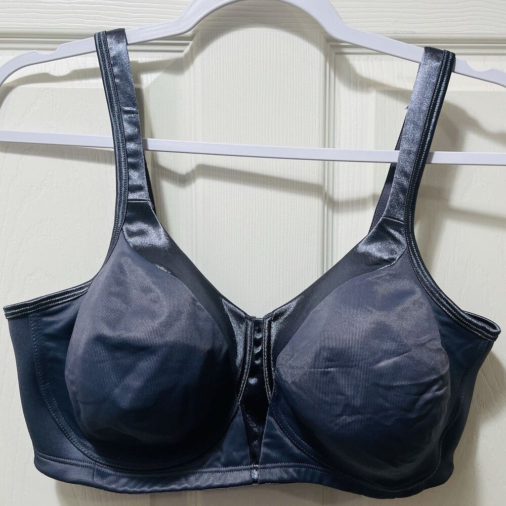 Playtex 18 Hour Bra 44DD NWOT Sensationally Sleek Wirefree Blue Grey TShirt 4803